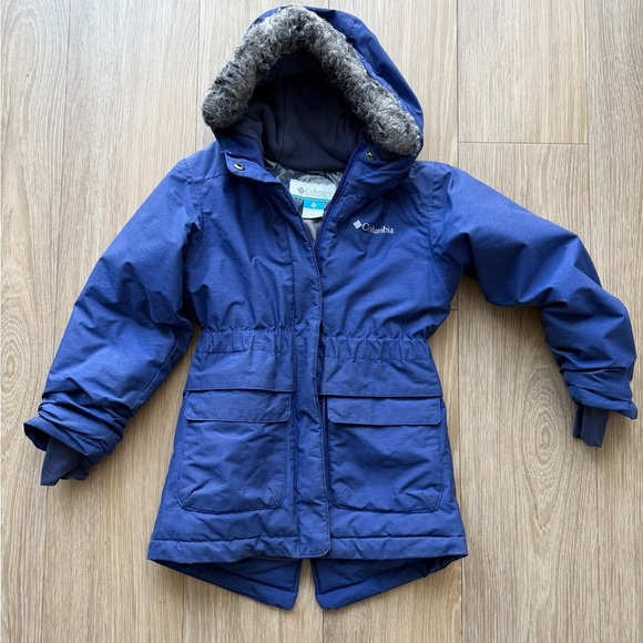 Columbia Other - Columbia Kids Navy Puffer Jacket with Faux Fur Hood